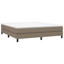 Boxspring sengeramme 180x200 cm stof gråbrun