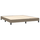 Boxspring sengeramme 180x200 cm stof gråbrun