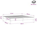 Boxspring sengeramme 180x200 cm stof gråbrun