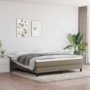Boxspring sengeramme 180x200 cm stof gråbrun