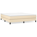 Boxspring sengeramme 180x200 cm stof cremefarvet