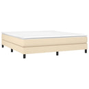 Boxspring sengeramme 180x200 cm stof cremefarvet
