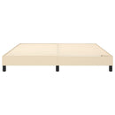 Boxspring sengeramme 180x200 cm stof cremefarvet