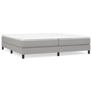 Boxspring sengeramme 200x200 cm stof lysegrå