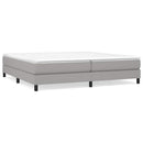 Boxspring sengeramme 200x200 cm stof lysegrå