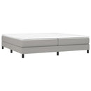Boxspring sengeramme 200x200 cm stof lysegrå
