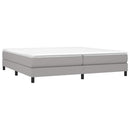 Boxspring sengeramme 200x200 cm stof lysegrå