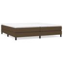 Boxspring sengeramme 200x200 cm stof mørkebrun