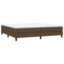 Boxspring sengeramme 200x200 cm stof mørkebrun
