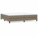 Boxspring sengeramme 200x200 cm stof gråbrun