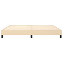Boxspring sengeramme 200x200 cm stof cremefarvet