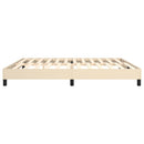 Boxspring sengeramme 200x200 cm stof cremefarvet