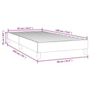 Boxspring sengeramme Lysegrå 90x190 cm Stof