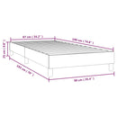 Boxspring sengeramme Mørkebrun 90x190 cm Stof