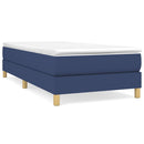 Boxspring sengeramme 90x190 cm stof blå
