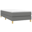 Boxspring sengeramme Mørkegrå 90x200 cm Stof