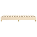 Boxspring sengeramme 90x200 cm stof cremefarvet