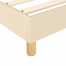 Boxspring sengeramme 90x200 cm stof cremefarvet