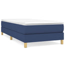 Boxspring sengeramme 90x200 cm stof blå