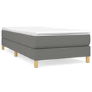 Boxspring sengeramme Mørkegrå 100x200 cm Stof