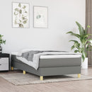 Boxspring sengeramme Mørkegrå 100x200 cm Stof