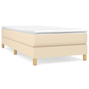 Boxspring sengeramme Creme 100x200 cm Stof