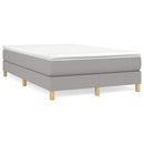 Boxspring sengeramme Lysegrå 120x200 cm Stof