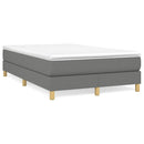 Boxspring sengeramme Mørkegrå 120x200 cm Stof