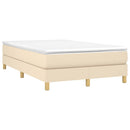Boxspring sengeramme Creme 120x200 cm Stof