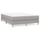 Boxspring sengeramme 140x190 cm stof lysegrå
