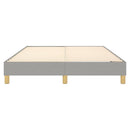Boxspring sengeramme 140x190 cm stof lysegrå