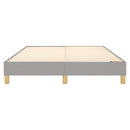 Boxspring sengeramme 140x190 cm stof lysegrå