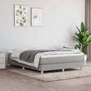Boxspring sengeramme 140x190 cm stof lysegrå