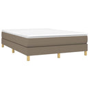 Boxspring sengeramme 140x190 cm stof gråbrun