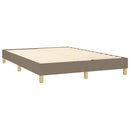 Boxspring sengeramme 140x190 cm stof gråbrun