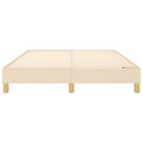 Boxspring sengeramme 140x190 cm stof cremefarvet