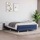 Boxspring sengeramme 140x190 cm stof blå