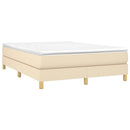 Boxspring sengeramme 140x200 cm stof cremefarvet