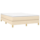 Boxspring sengeramme 140x200 cm stof cremefarvet