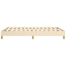 Boxspring sengeramme 140x200 cm stof cremefarvet