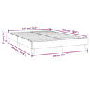 Boxspring sengeramme 140x200 cm stof cremefarvet