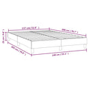 Boxspring sengeramme 140x200 cm stof blå