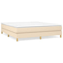 Boxspring sengeramme 160x200 cm stof cremefarvet