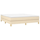 Boxspring sengeramme 160x200 cm stof cremefarvet