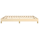 Boxspring sengeramme 160x200 cm stof cremefarvet