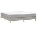 Boxspring sengeramme 180x200 cm stof lysegrå