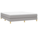 Boxspring sengeramme 180x200 cm stof lysegrå