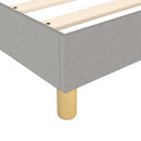 Boxspring sengeramme 180x200 cm stof lysegrå