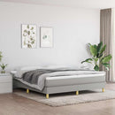 Boxspring sengeramme 180x200 cm stof lysegrå