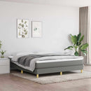 Boxspring sengeramme 180x200 cm stof mørkegrå